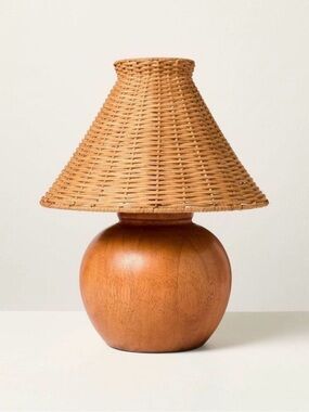 NEW! Wood Base with Rattan Shade Accent
Table Lamp - Hearth & Hand w/Magnolia